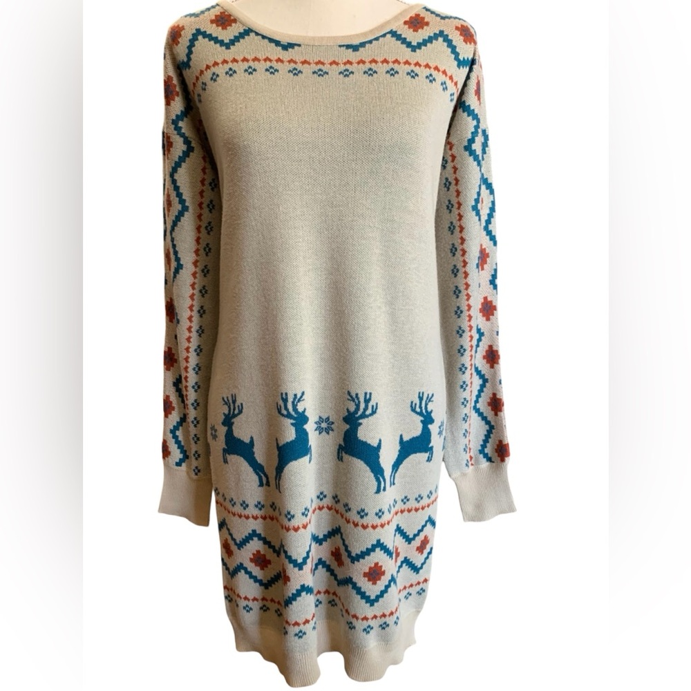 Pink Blush, Christmas Shift  Sweater Dress